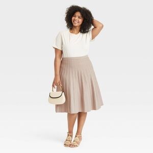 Women's Pleated Midi Sweater Skirt - A New Day. Size XS. Nwt